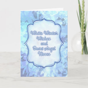 Snow Angel Kisses - Whimsical Winter Greeting Card Karte