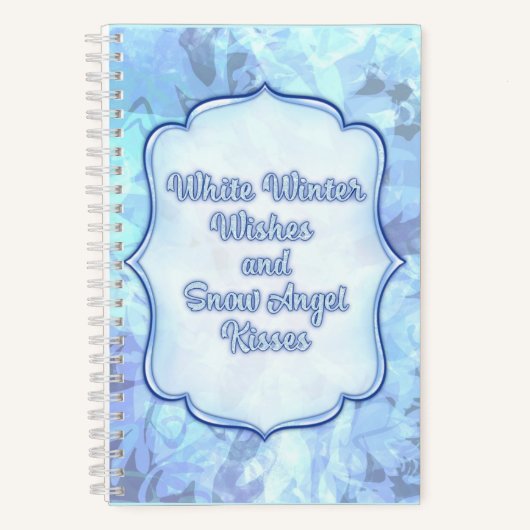 Snow Angel Kisses - Whimsical Winter Greeting Card Notizblock (Vorderseite)