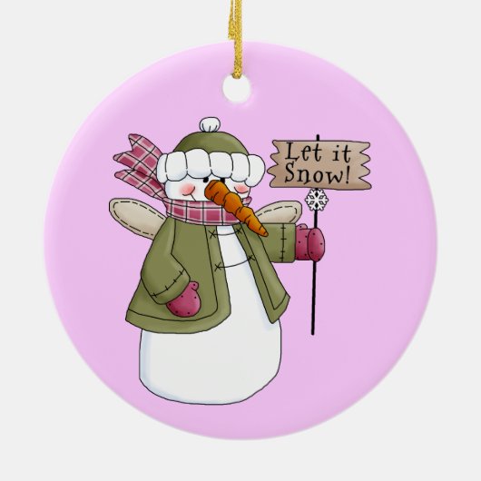 Snow Angel Lass es Schnee Ornament (Hinten)