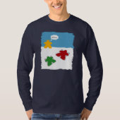 Snow Angel Meeples Mens Shirt (Vorderseite)