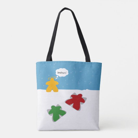 Snow Angel Meeples Tasche (Rückseite)