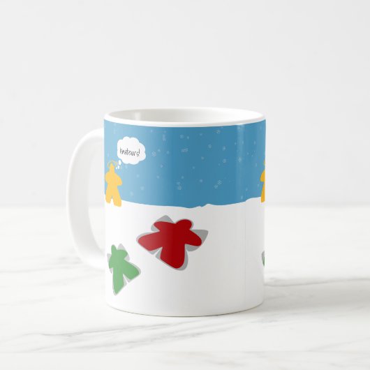 Snow Angel Meeples Tasse (Vorderseite Links)