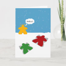 Snow Angel Meeples Thinkcard