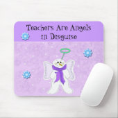 Snow Angel mit Lehrerbotschaft Mousepad (Mit Mouse)