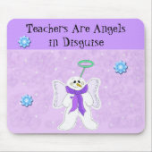 Snow Angel mit Lehrerbotschaft Mousepad (Vorne)