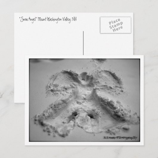 Snow Angel Postkarte (Vorne/Hinten)