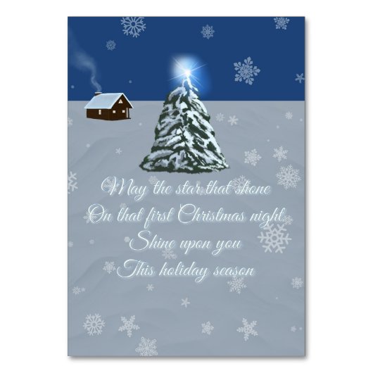 Snow Angel Tischnummer (Rückseite)