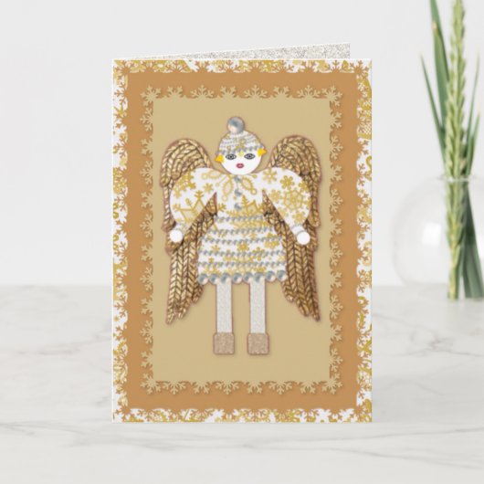 Snow Angel Weihnachtskarte Feiertagskarte (Vorderseite)