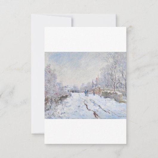 Snow at Argenteuil by Claude Monet Dankeskarte (Vorderseite)
