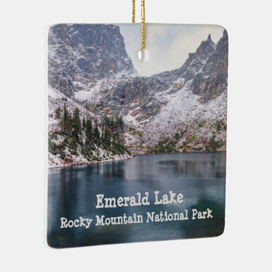 Snow at Emerald Lake Rocky Mountain Nationalpark Keramikornament (Rechts)