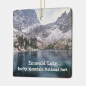 Snow at Emerald Lake Rocky Mountain Nationalpark Keramikornament (Links)