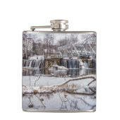 Snow at Finley Dam Flachmann (Vorderseite)