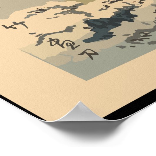 Snow at Ginkakuji Temple Asano Takeji Poster (Ecke)