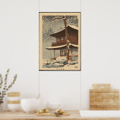 Snow at Ginkakuji Temple Asano Takeji Poster (Küche)