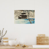 Snow at Kinkaku-ji Miki Suizan Japanisch Kunst Poster (Küche)