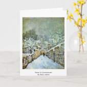 Snow At Louveciennes By Sisley Alfred Karte (Gelbe Blume)