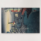 Snow at Nezu Shrine von Tsuchiya Koitsu Puzzle (Horizontal)