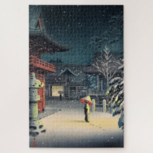 Snow at Nezu Shrine von Tsuchiya Koitsu Puzzle
