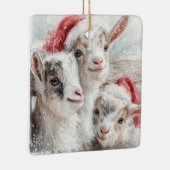 Snow Babies Christmas Goats 2 - YOUR PHOTO Keramikornament (Rechts)