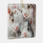 Snow Babies Christmas Goats 3 - YOUR PHOTO Keramikornament (Rechts)