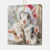 Snow Babies Christmas Goats 7 - YOUR PHOTO Keramikornament (Links)