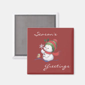 Snow Baby Holiday Magnet (Vorderseite/Rückseite)