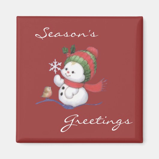 Snow Baby Holiday Magnet (Vorne)