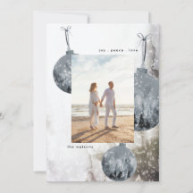 Snow Bauble Watercolor Weihnachtskarte