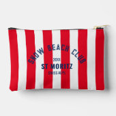 Snow Beach Club Red Cabana Strip Winter Zubehörtasche (Rückseite)