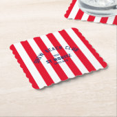 Snow Beach Club Red Cabana Zielort Untersetzer (angewinkelt)