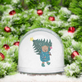 Snow Bear Cute Cartoon. Schneekugeln (Weihnachten)