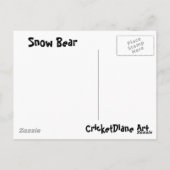 "Snow Bear Gebäude" Designer Postkarte 2 (Rückseite)