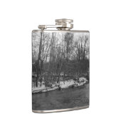 Snow Beauty James River Grayscale Flachmann (Rechts)