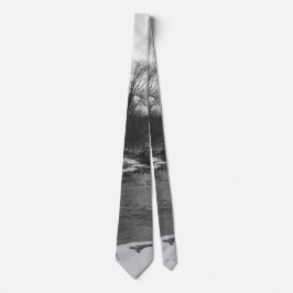 Snow Beauty James River Grayscale Neck Tie Krawatte