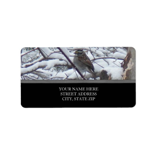 Snow Bird Address Labels Adressaufkleber (Vorne)