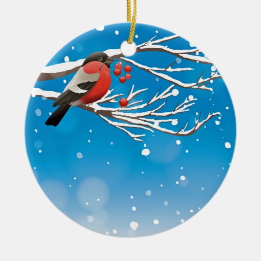 Snow Bird Keramik Ornament (Vorne)