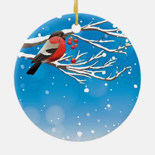 Snow Bird Keramik Ornament (Hinten)