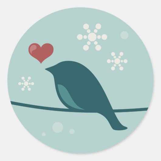 Snow Bird Runder Aufkleber (Vorderseite)