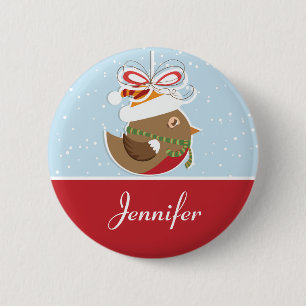 Snow Bird Weihnachts-Party Name Abzeichen   Name T Button