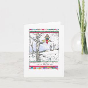 "Snow Birds" Custom Christmas Card Feiertagskarte
