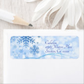 Snow Blue Address Label (Insitu)