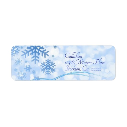 Snow Blue Address Label (Vorne)