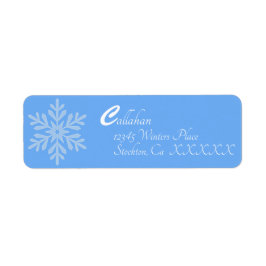 Snow Blue Address Labels
