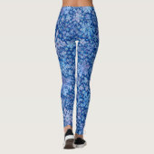 Snow Blue & Lavender Shades Winter Fun Women's Leggings (Rückseite)