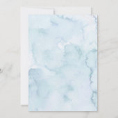 Snow Blue Winter Onederland First Birthday Einladung (Rückseite)