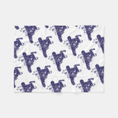 Snow-Boarder Fleecedecke (Vorderseite (Horizontal))