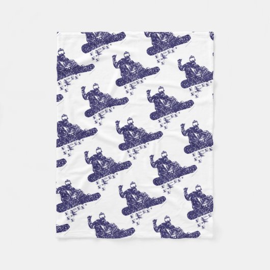 Snow-Boarder Fleecedecke (Vorderseite)