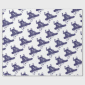 Snow-Boarder Geschenkpapier (Flach)