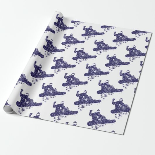 Snow-Boarder Geschenkpapier (Ungerollt)