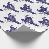 Snow-Boarder Geschenkpapier (Ecke)